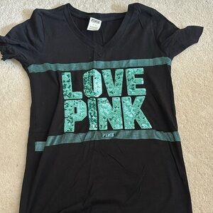 Pink sequin tee